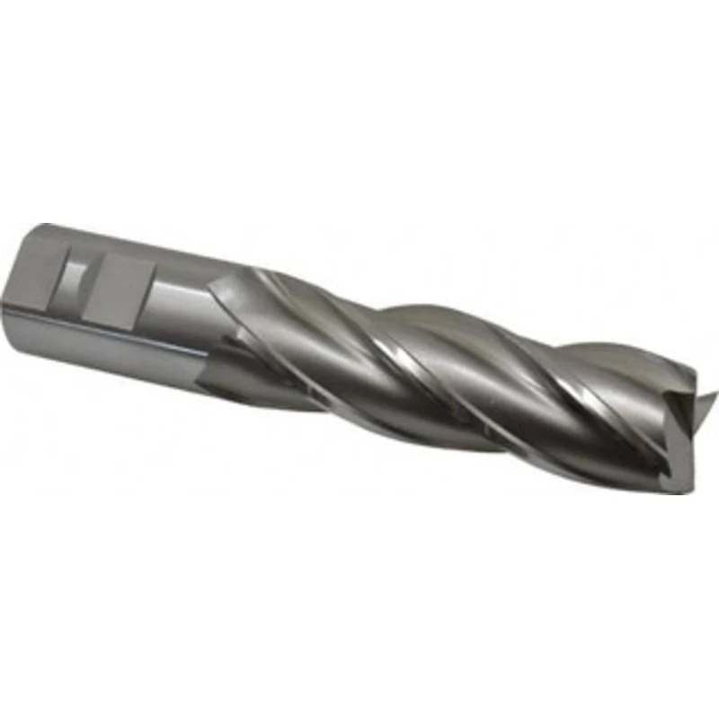OSG 1-1/4, 4 LOC, 1-1/4 Shank Diam, 6-1/2 OAL, 4 Flute, Cobalt Square End Mill Single End, Uncoated, Spiral Flute, 30...